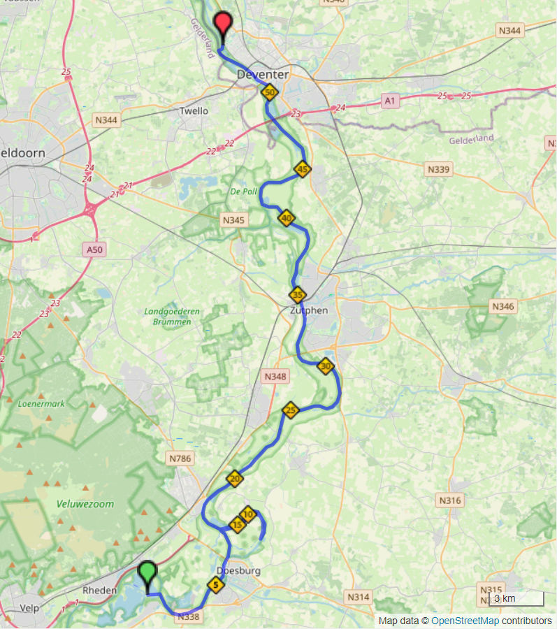 Route Tour d'Aventria